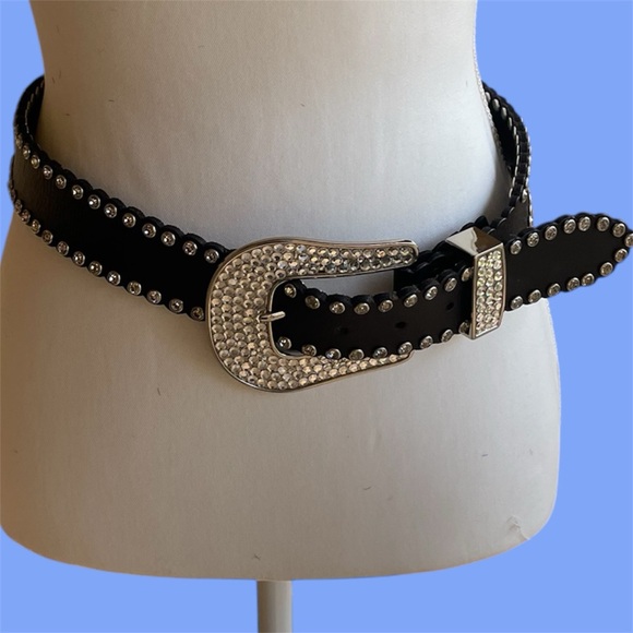 Accessories - Black Studded Belt
